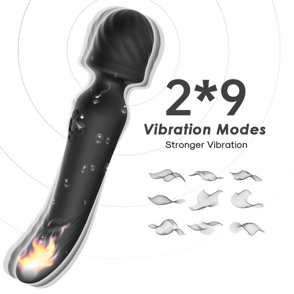 Masażer Łechtaczki Podgrzewany Wibrator 22Cm 9Tryb zdjęcie 8