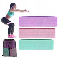 ZESTAW DO ĆWICZEŃ FITNESS BAND 3 GUMY OPOROWE TAŚMA DO TRENINGU MATERIAŁOWE