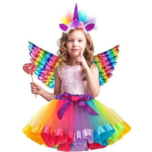 Jednorożec kostium przebranie spódniczka opaska zestaw dla dziewczynki na Arena.pl