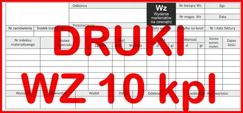 wz - wydanie na zewnątrz 1/3 a4 - 10 szt. na Arena.pl