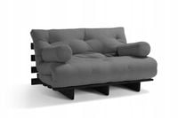 Sofa Futon Black Latex 160x200 funkcja spania SZ02 + komplet poduszek