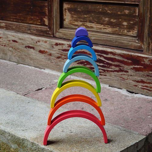 drewniane klocki tęcza jhtoy-318 na Arena.pl