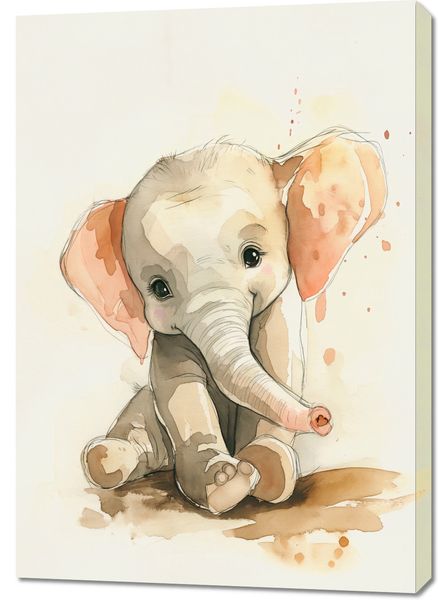 Obraz 70x100cm Siwy Słonik zdjęcie 1