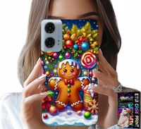 ETUI DO MOTOROLA G34 5G - PIERNIK, CUKIERKOWE WZORY ŚWIĘTA + FOLIA
