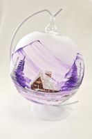 Ręcznie Malowana Bombka Lampion na Stojaku