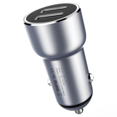 Ładowarka Samochodowa 2xUSB Baseus FastCharge 3.4A srebrny na Arena.pl