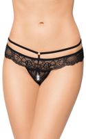 koronkowe stringi softline collection 2475 czarne s/m