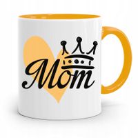 Kubek Żółty Prezent Dla Mamy Matki Mamusi Mom Z Nadrukiem Ze Zdjęciem