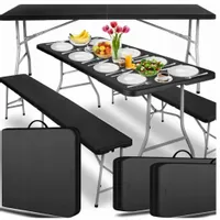 STÓŁ ROZKŁADANY OGRODOWY CATERINGOWY SKŁADANY WALIZKA GRATIS + 2 ŁAWKI