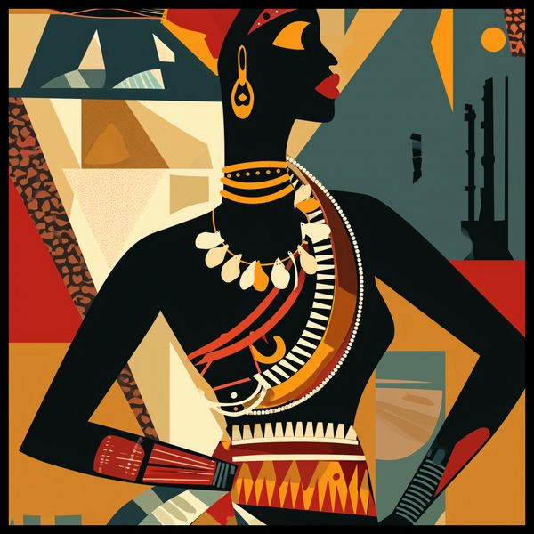 Plakat 60x60cm Afrykańska Mozaika zdjęcie 2