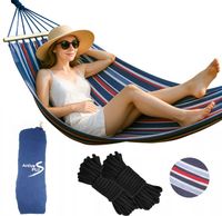 DUŻY HAMAK DWUOSOBOWY XXXL OGRODOWY MOCNY + ETUI