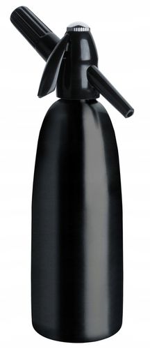 NOWY SATURATOR DO WODY GAZOWANEJ SODOWEJ SYFON Czarny - 1 litr na Arena.pl