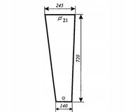 Szyba przednia dolna - przód dolny ciągnika NEW HOLLAND 7056 FIAT