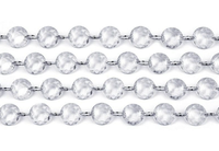 Girlanda akrylowa ŁAŃCUCH ozdoba bezbarwna 1m Ażury zawieszki GLAMUR