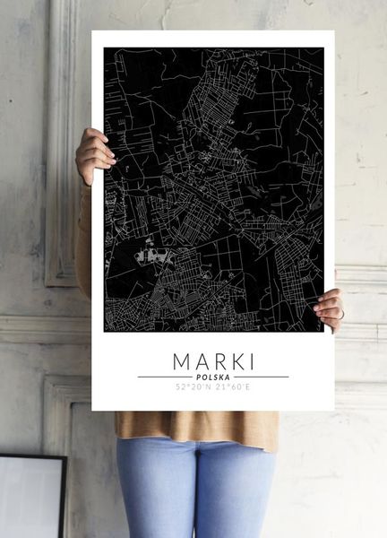 Marki mapa czarna - plakat 21x29,7 cm zdjęcie 2
