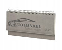 Terminarz auto handel 2026 tyg. kalendarz leżący biurkowy z grawerem