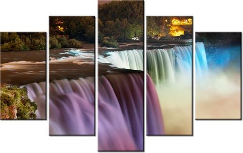 70 100CM OBRAZ 5 ELEM WODOSPAD NIAGARA DRUK PŁÓTNO na Arena.pl