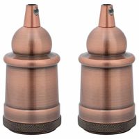 Oprawki do żarówek 2 szt. Czerwony brąz E27