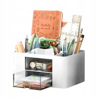 Organizer na biurko dla dziewczynki na długopisy przybornik z szufladkami