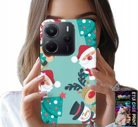 ETUI DO XIAOMI NOTE 14 4G - MIKOŁAJ, RENIFER BAŁWAN ŚWIĄTECZNE WZORY