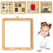 Drewniana ramka montażowa Mamabrum do tablic edukacyjnych 52 x 55 cm