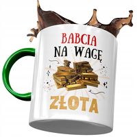 Kubek Zielony Dla Babci Babuni Na Dzień Babci Z Nadrukiem Ze Zdjęciem