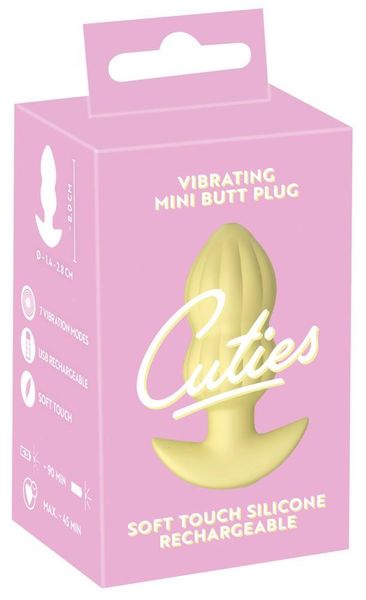 Cuties Vibrating Plug Yellow zdjęcie 1