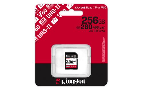 Karta SD Kingston 256GB SDXC Canvas React Plus UHS-II V60 4K na Arena.pl