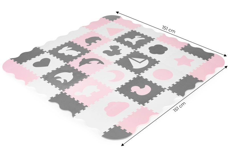 Mata piankowa z płotkiem puzzle suchy basen 36 elementów ECOTOYS zdjęcie 6