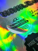 Naklejki samoprzylepne HOLOGRAFICZNE HOLO z twoim LOGO grafiką 50 szt 2cm