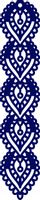 A8 Zawieszka dekor ozdoba ażurowa granat 18x90 cm