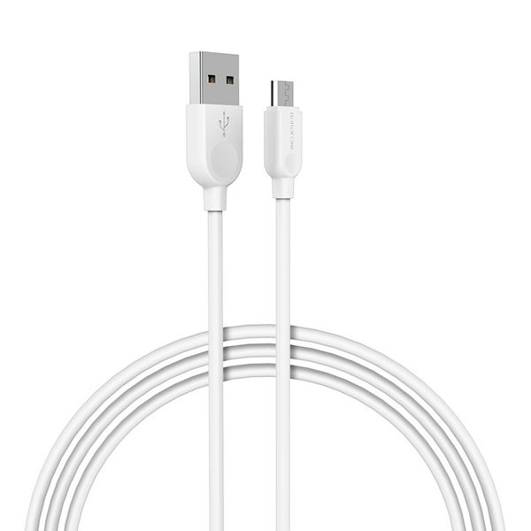 Borofone Kabel BX14 LinkJet - USB na Micro USB - 2,4A 3 metry biały zdjęcie 1