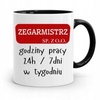 Kubek Czarny Zegarmistrza Zegarmistrz Sp. Z.o.o Z Nadrukiem Ze Zdjęciem