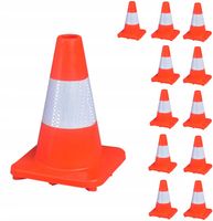 Pachołek drogowy 30cm U-23 odblaskowy Pachołki drogowe Zestaw 12 szt