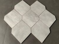 Gres polerowany HEKSAGONALNY - szary WYSOKI POŁYSK