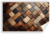 Fototapeta PREMIUM STRUKTURA ZMYWALANA Drewniana mozaika styl orientalny
