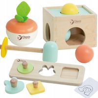 ZABAWKI SENSORYCZNE SORTER KLOCKI TRENING RĄK DLA NIEMOWLĄT CLASSIC WORLD