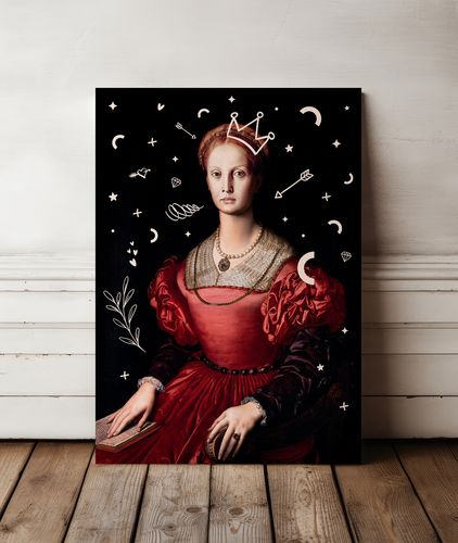 Obraz na płótnie portret królowa selfie pop art 70x100 cm na Arena.pl