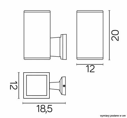 Kinkiet Zewnętrzny Srebrny Alu Suma Adela 8002 AL zdjęcie 6