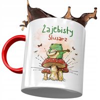 Kubek Czerwony Dla Ślusarza Żajebisty Ślusarz Z Nadrukiem Ze Zdjęciem