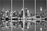 120CM 80 OBRAZ 4 ELEM MANHATTAN NOCĄ ŚCIENNY