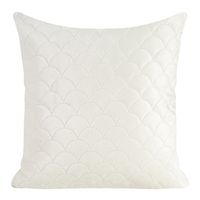 POSZEWKA W ŁUSKI WELUR VELVET 40X40 CM KREMOWA