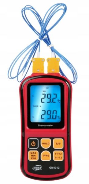 CYFROWY TERMOMETR 2x TERMOPARA TYPU K do 1372 st. KOMPATYBILNA J,K,T,E,N,R zdjęcie 12