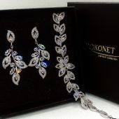 Komplet ślubny ELIZE + JOVIE silver KOKONET 8-0250 i  8-0253