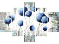 70 100CM OBRAZ 5 ELEM ABSTRAKCYJNE DMUCHAWCE DRUK PŁÓTNO