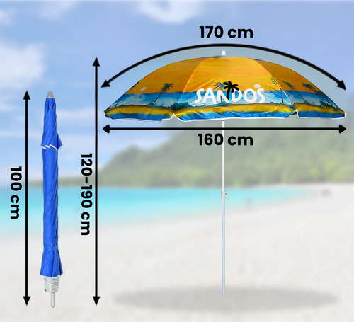 Parasol plażowy ogrodowy + stojak na Arena.pl