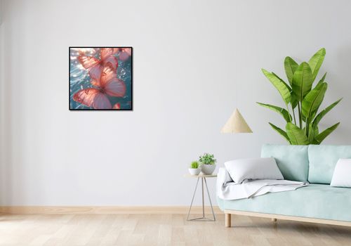 Plakat 60x60cm Świetliste Motyle na Arena.pl