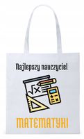 Dzień Nauczyciela Prezent Torba Eco Biała Shopper Z Nadrukiem Ze Zdjęciem