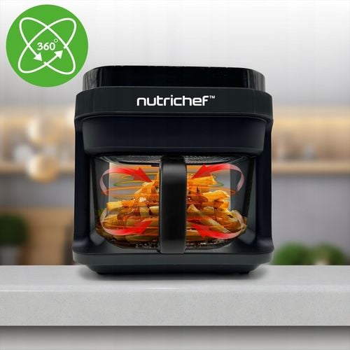 AIR FRYER FRYTKOWNICA BEZTŁUSZCZOWA 5,5L 8 PROGRAMÓW NUTRICHEF CZARNA na Arena.pl