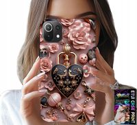 ETUI DO XIAOMI MI 11 LITE - KOBIECE WZORY KŁÓDKA SERCE CASE + SZKŁO